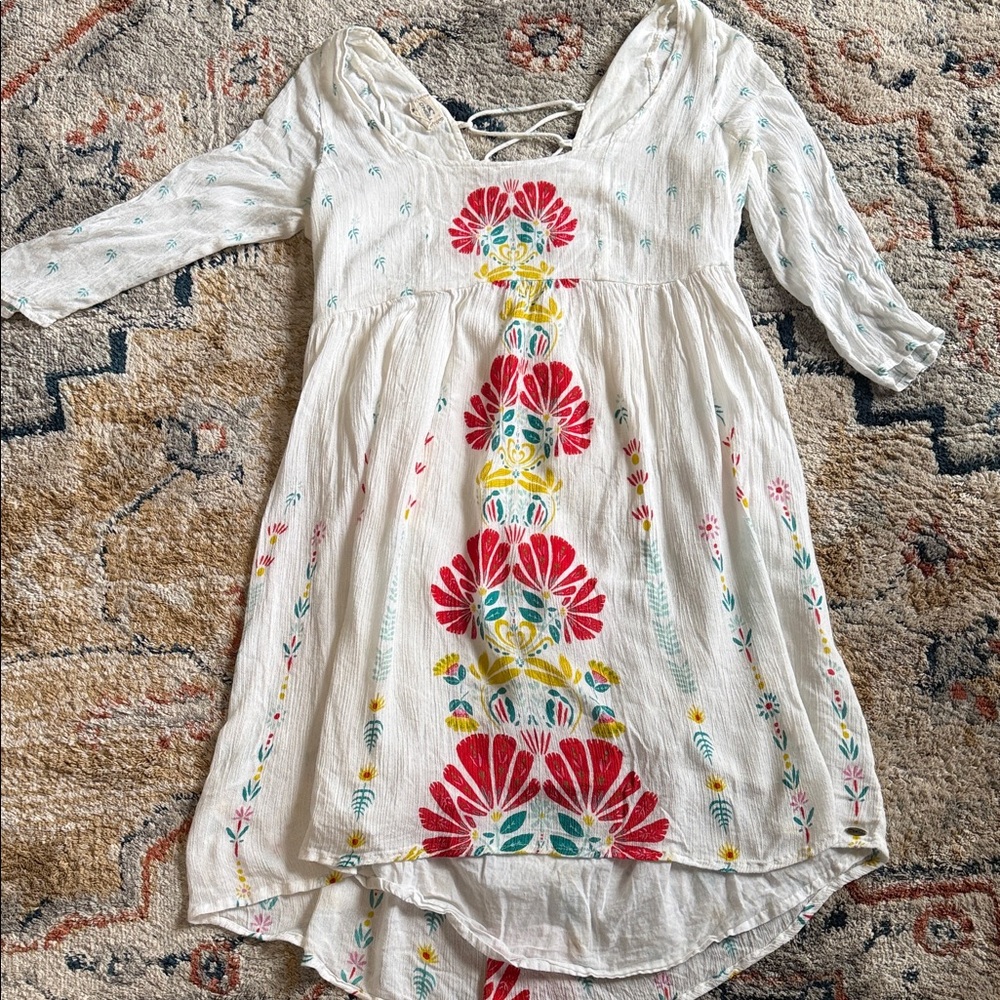 Floral Embroidered White Dress